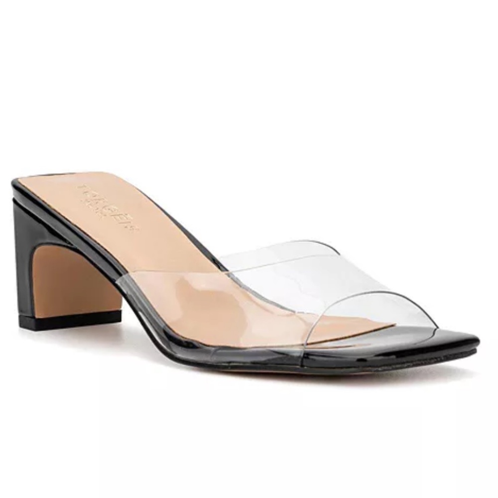 TORGEIS Amzryllis Sandal Black Clear Size 8 NWOT